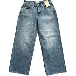 NWT Madewell The Perfect Wide Leg Jean 28P Petite Enmore Wash
